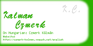 kalman czmerk business card